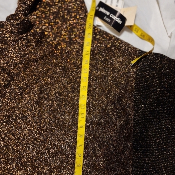 Pierre Cardin 80s Dolman sleeve metallic sweater‎ L NWT - Picture 3 of 13